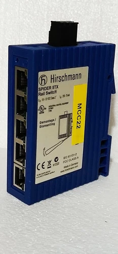 Hirschmann Spider 5TX Network Switch 5Port PLC Controller Transducer Transmitter - Image 2