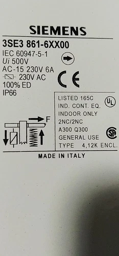 Siemens 3SE3 861 Safety Position Switch 230V Lock Actuator Matel Body Transducer - Image 17