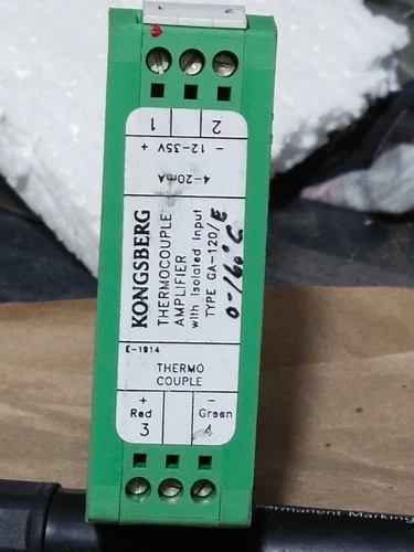 Kongsberg GA-120 E Thermocouple Amplifier 0-60' C 4-20mA Transmitter Control - Image 3