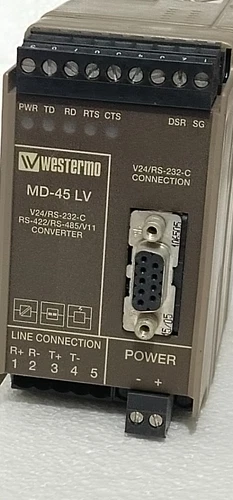 Westermo MD-45LV V24/RS-232-C RS-422/RS-485/V11 Converter Transmitter Controller - Image 3