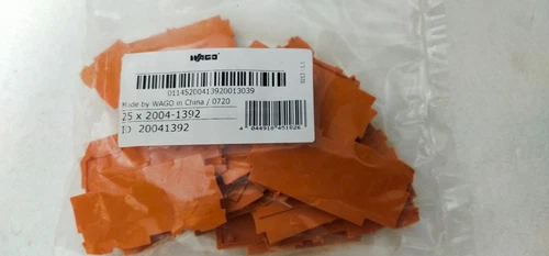 Wago 2004-1392 End Intermediate Plate 1 mm Thick Orange Terminal Transducer - Image 3