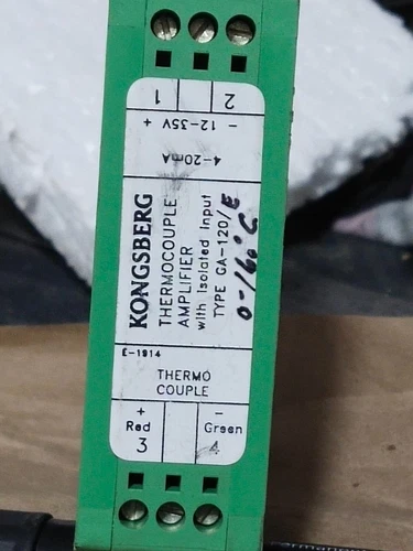 Kongsberg GA-120 E Thermocouple Amplifier 0-60' C 4-20mA Transmitter Control - Image 4