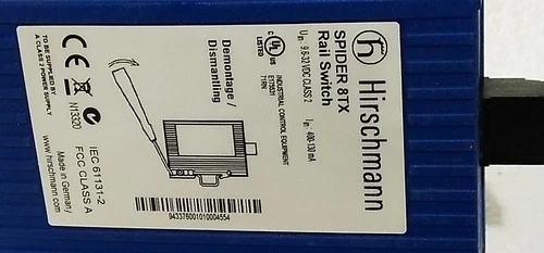 Hirschmann Spider 8TX Network Switch 8Port PLC Controller Transducer Transmitter - Image 4