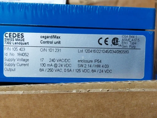 CEDES 101232 Cegard/Max Control Unit Transducer Transmitter PLC Meter - Image 5