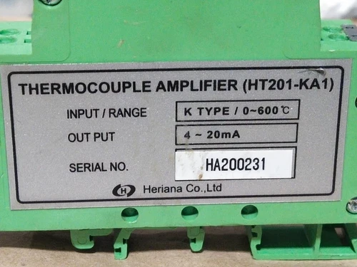 Heriana HT201-KA1 K Thermocouple Amplifier 0-600' C 4-20mA Transmitter Control - Image 5