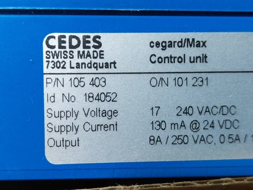 CEDES 101232 Cegard/Max Control Unit Transducer Transmitter PLC Meter - Image 8