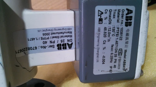 ABB 41F PTFE Magnetic Flow Tube DN25 PN40 Transmitter Controller - Image 9