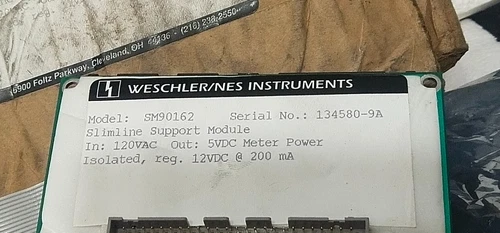 Weschler/nes Instruments SM90162 Slimline Support Module Transducer Controller - Image 9