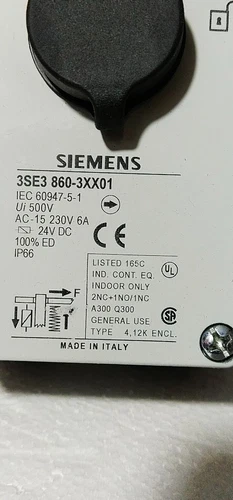 Siemens 3SE3 860 Safety Position Switch 24VD Lock Actuator Matel Body Transducer - Image 9