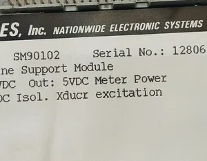 Weschler Nes Instruments SM90102 Slimline Support Module Transducer Controller