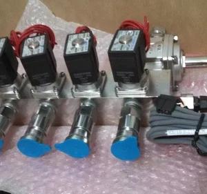 SMC VXZ2230N 4 Solenoid Valve 2 Port 220VAC SS Manifold Transducer Controller