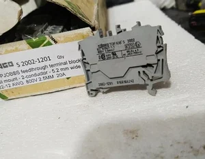 Wago S 2002 1201 Feedthroug Terminal Block 20A 800V 2. 5mm² Transducer Rail