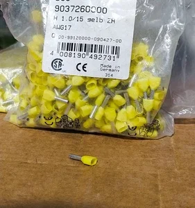 Weidmüller 9037260000 2 Wire End Ferrule 1 mm² Terminal Connector Transduce PLC