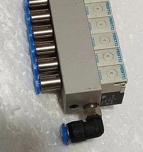 Festo 197008 Solenoid Valve 24VDC Valve Manifold 6 Banks Controller Transduce
