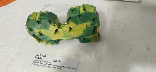 Wago 285-137 Ground Terminal Block 35mm² 2 Conductor Din rail Cage Clamp Green - Image 2
