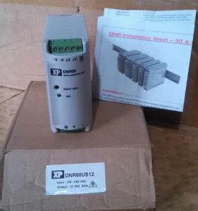 XP Power Supply DNR60 100-240VAC 12VDC 60W Meter Transducer Transmitter