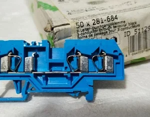 Wago 281-684 3Position Cage Clamp Terminal Block 30A 800V 4mm² Transducer