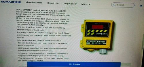 KG Cranes JDL-100 Load Limiter Safe Guard Hoist Controller Meter Transmitter - Image 18