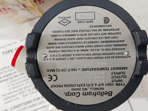 Bellofram 1001 I/P E/P Explosion Proof 4-20mA 0-60 PSI Transducer Transmitter - Image 5