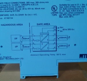 MTL 5049 Isolating Interface Driver Unit I/P Transducer 4-20mA Transmitter