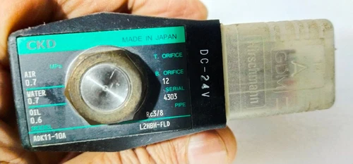 CKD SS Solenoid Valve ADK11-10A 24VDC 3/8 Inch ON-OFF Transducer Transmitter