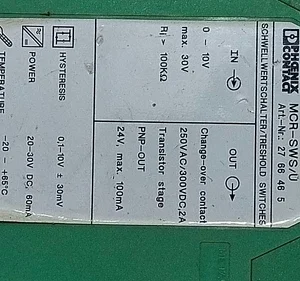 Phoenix Contact MCR-SWS/U Treshold Switches Converter 24V Controller Transmitter