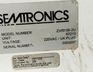 Semtronics ZVI5100 Zero Volt Ionizer Controller Transducer Transmitter
