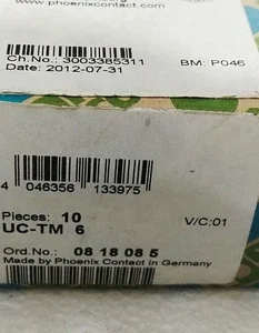 Phoenix Contact UC-TM 6 Marker Terminal Block 10 Sheet Transducer Controller NEW