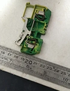 Wago 282-107 Ground Terminal Block 6 mm² 2 Conductor Din rail Cage Clamp Green