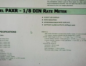 Red Lion PAXR Plus Rate Meter 1/8 Din Green 6 Digit PLC Transducer Transmitter