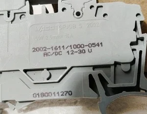 Wago 2002-1611 LED Fuse Disconnect Terminal Block 2Conductor 5X20MM Cage Clamp
