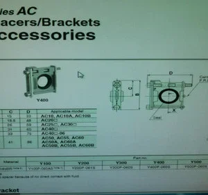 SMC Y600 Spacers Interface AC series Accessories Transmitter Transducer