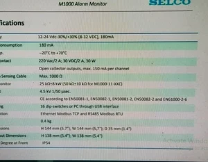 Selco M1000 Alarm Monitor 10 Channel 24vdc Controller Transmitter Transducer
