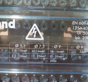 Legrand 048 86 Interface Module 11 Pole 500V 125 A 86mm Terminal Transducer