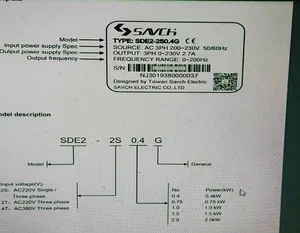 Savch SDE2 Servo Drive 220V 1/3 Phase 0.4KW 200Hz PLC Transducer Transmitter